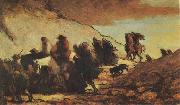 Honore  Daumier The Emigrants (mk09) oil painting on canvas